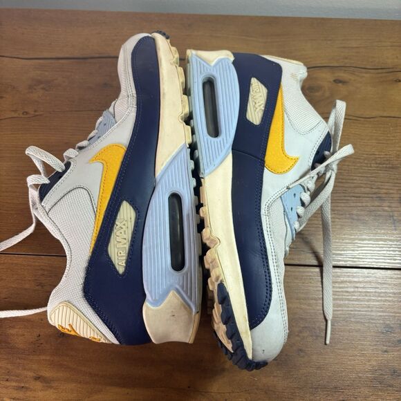 NIKE Air Max 90 Essential Royal Tint Mens Sneakers SZ 10 Platinum-Yellow Ochre main image 10